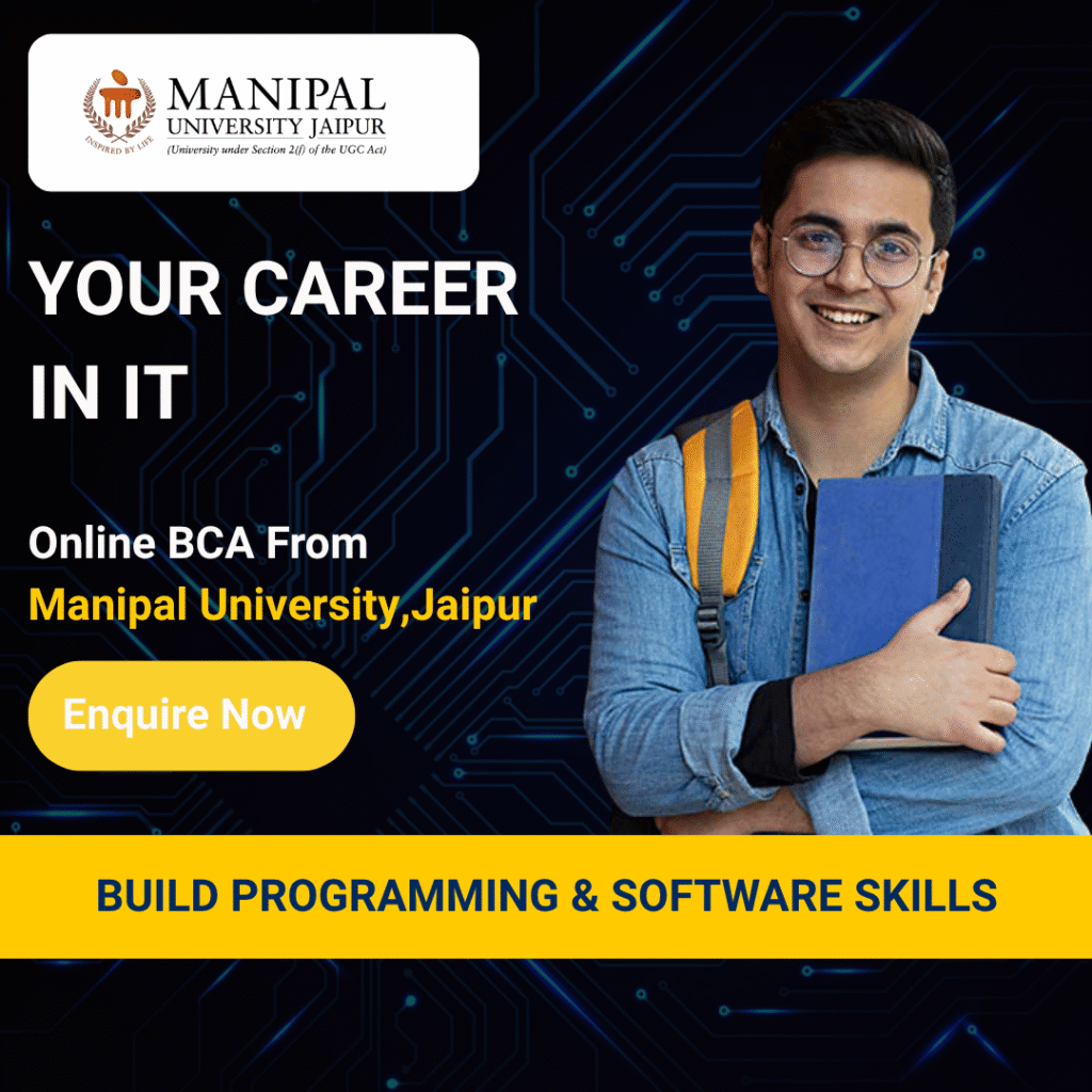 Student enrolling for Online BCA at Tanish Academy for Manipal University Jaipur in RR Nagar Bangalore 560098