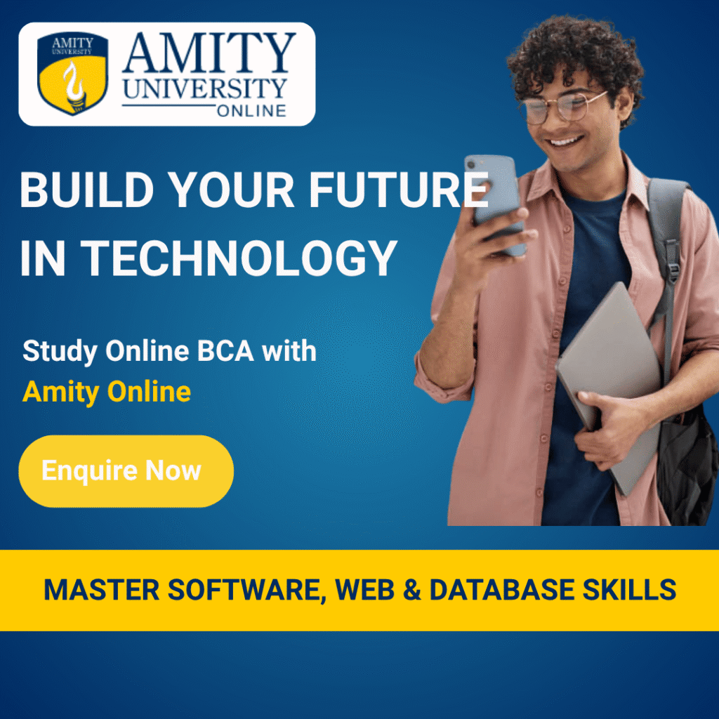 Student applying for Amity Online BCA program at Tanish Academy RR Nagar Bangalore 560098
