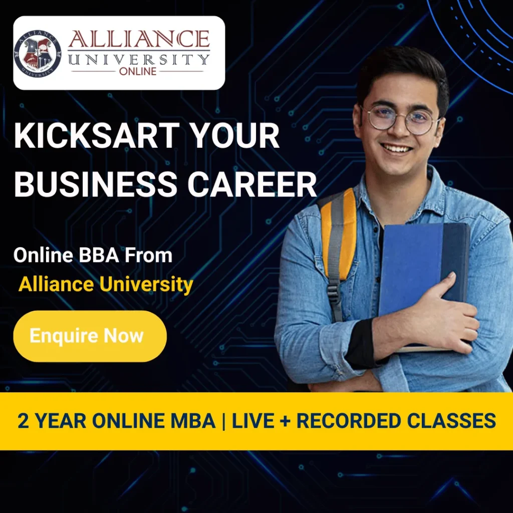 Student enrolling for Alliance University Online BBA at Tanish Academy RR Nagar Bangalore 560098