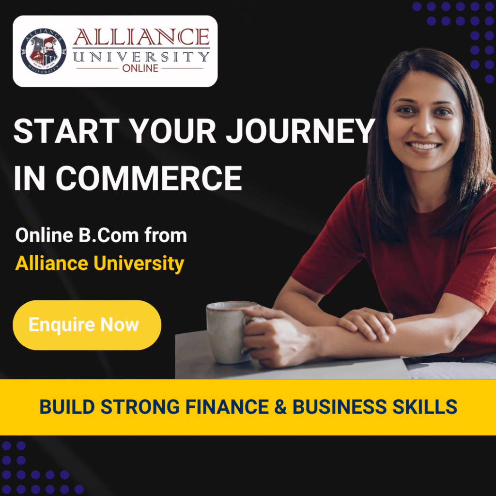 Student enrolling for Alliance University Online BCom at Tanish Academy RR Nagar Bangalore 560098