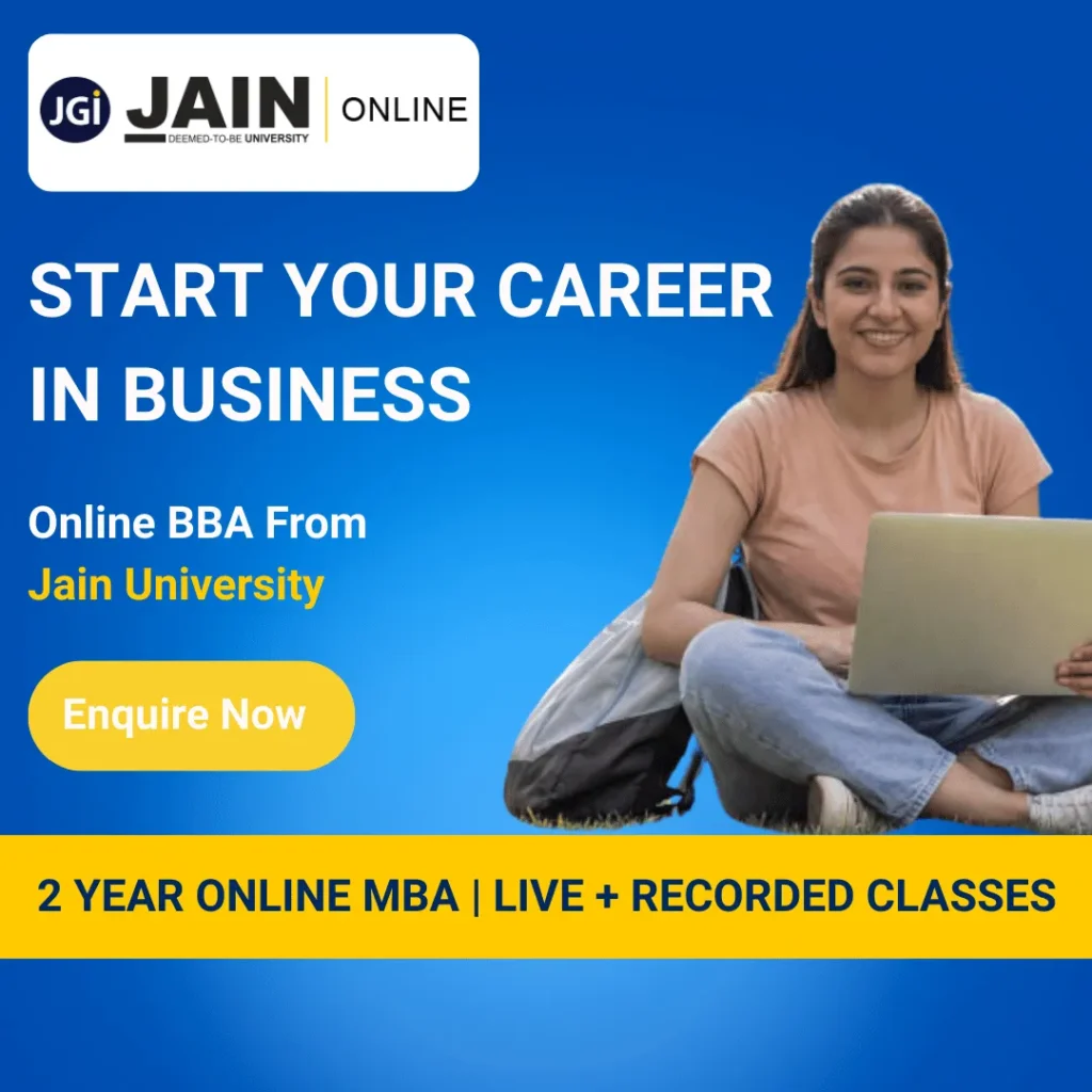 Student enrolling for Jain Online BBA program at Tanish Academy RR Nagar Bangalore 560098