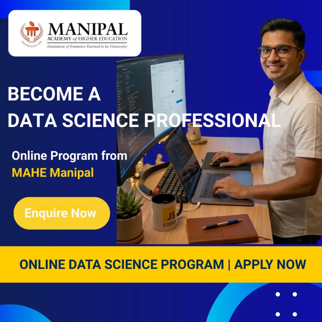 Student enrolling for MAHE Online MSc Data Science program at Tanish Academy in RR Nagar (Rajarajeshwari Nagar), Bangalore 560098