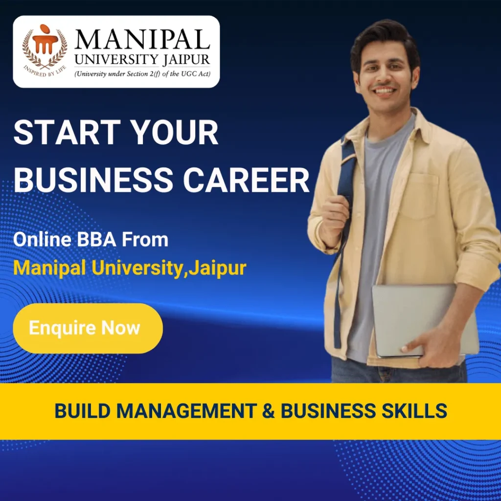 Student enrolling for Online BBA at Tanish Academy for Manipal University Jaipur in RR Nagar Bangalore 560098