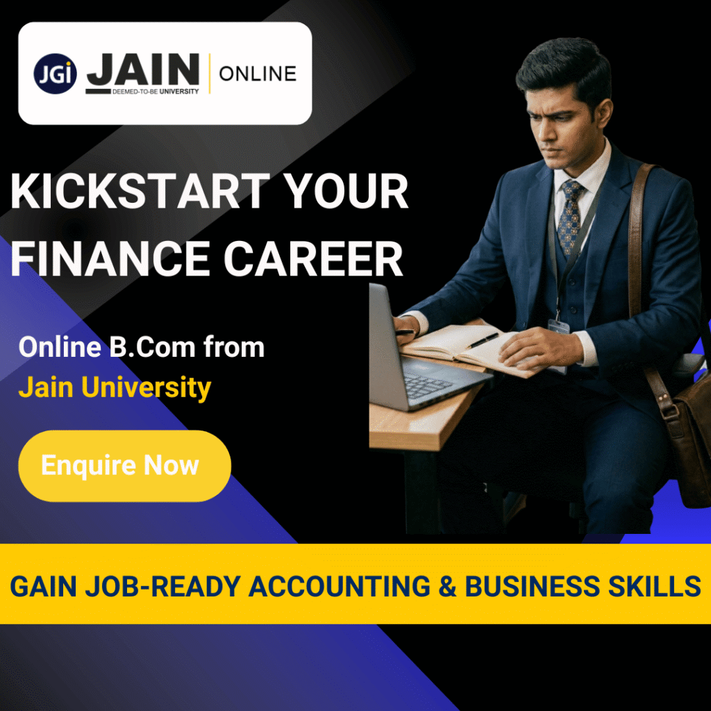 Student enrolling for Jain Online BCom program at Tanish Academy RR Nagar Bangalore 560098